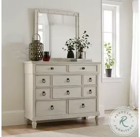 Azure Cove Zora Egret Bamboo Mirror