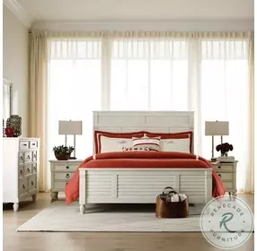 Azure Cove Everwood Egret King Panel Bed