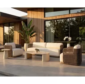 Celeste Natural Outdoor Round End Table
