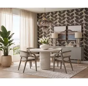 Arco Santa Cruz Oatmeal Upholstered Dining Arm Chair