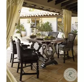 Kingstown Antique Brown Dunkirk Leather Swivel Counter Height Stool