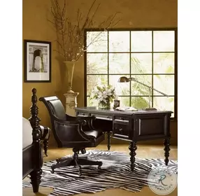 Kingstown Deep Rich Black Port Royal Desk