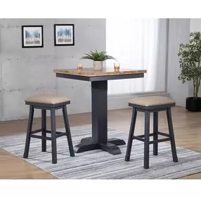 Autumn Winds Beige Upholstered Saddle Backless Barstool