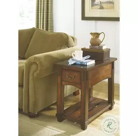 Tacoma Rustic Brown Chairside Table