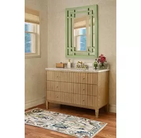Geneva Painted Sage Green Wrapped Mirror