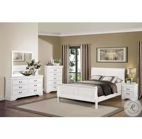 Mayville White Full Sleigh Bed