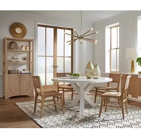 Monroe Cerused Oak Rattan Wrapped Dining Chair