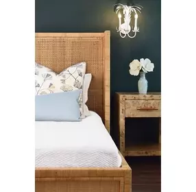 Pelham Matte Burl Wood Soft Close 1 Drawer Side Table