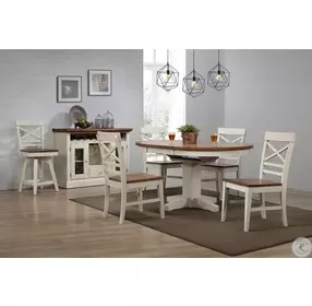 Choices Antique White 42" Extendable Dining Table