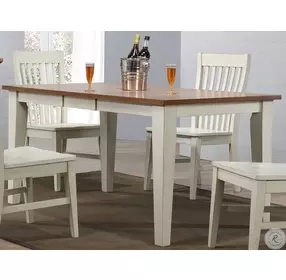 Choices Antique White 47" Extendable Dining Room Set
