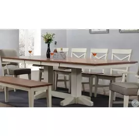 Choices Antique White Extendable Dining Room Set