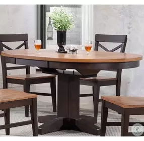 Choices Black Oak 42" Extendable Dining Room Set