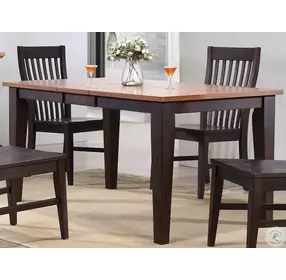 Choices Black Oak 47" Extendable Dining Room Set