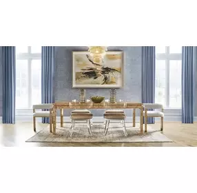 Adams Matte Burl Wood Rectangular 86" Dining Table