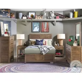 Summer Camp Tree House Brown Vertical Mirror