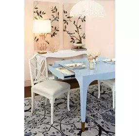 Fairfield Crisp White Linen Dining Chair With Matte White Lacquer Frame