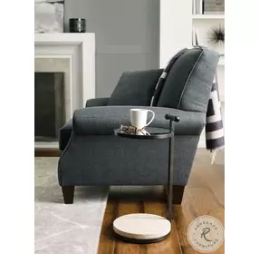 Frazier Black And Cream Round Accent Table