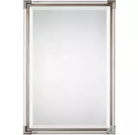 Mackai Metallic Silver Mirror