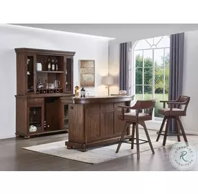 Merion Distressed Walnut Swivel Bar Stool