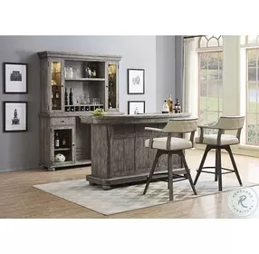 Shades of Gray Distressed Gray Spectator Swivel Bar Stool