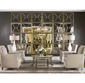 Misa Lightly Antique Gold Leaf Mirror Set of 2