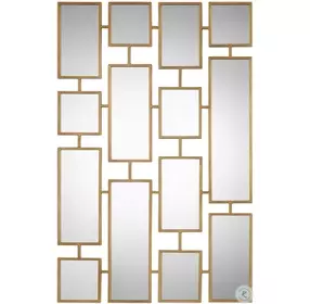 Glencoe Lightly Antique Gold Leaf Mirror