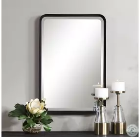 Croften Matte Black Mirror