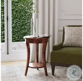 Holdin Traditional Burl Side Table