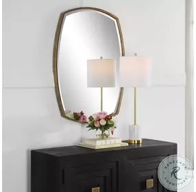 Varenna Antiqued Gold Vanity Mirror
