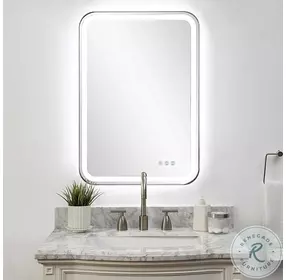 Westbrook Nickel Lighted Small Vanity Mirror