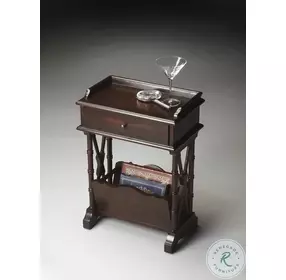 Cummings Rubbed Black Martini Table