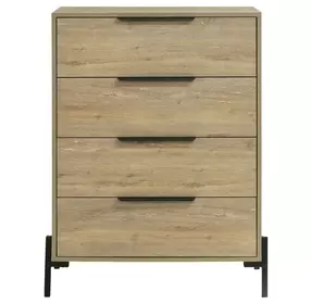 Newhall Vintage Oak Melamine 4 Drawer Chest