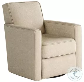 Sugarshack Oatmeal Straight Arm Swivel Glider Chair