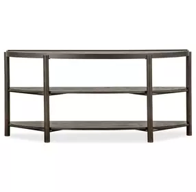 Hadleigh Black Coffee Bean Demilune Sofa Table