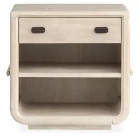 Sunset Cove Sanibel Brown 1 Drawer Open Nightstand with USB Charging