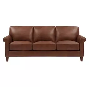 Lachlan Pecan Leather Living Room Set