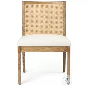 Antonia Savile Flax And Toasted Parawood Performance Fabric Armless Dining Chair