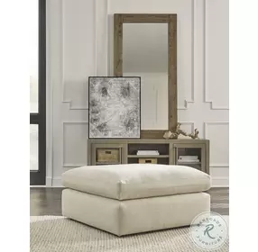 Elyza Linen Oversized Accent Ottoman