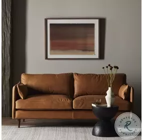 Reese Palermo Cognac Leather 76" Sofa