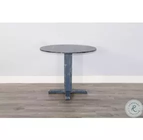 Hearthwood Haven Ocean Blue 36" Round Drop Leaf Dining Table