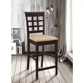 Gabriel Cappuccino Lattice Back Counter Height Stool Set of 2