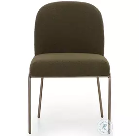Astrud Fiqa Boucle Olive Performance Fabric Dining Chair