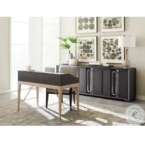 Studio Designs Slate And Dove Gray Anthology Linen Writing Desk