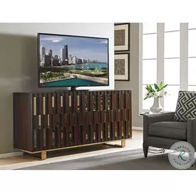 Studio Designs Rich Nutmeg And Bronze Quantum TV Stand