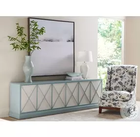 Studio Designs Soft Pale Blue Rosalind Long TV Stand