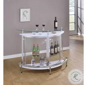 Amarillo White And Chrome Bar Unit