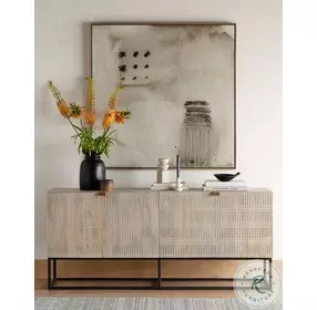 Kelby Light Wash Carved Mango Sideboard