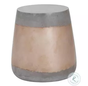 Aries Gold And Gray End Table