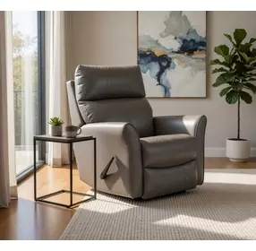 Stardust Valentino Granite Leather Rocker Recliner