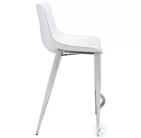 Magnus White And Brushed Stainless Steel Counter Chair Set Of 2